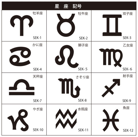 星座　記号　スマホ閲覧用